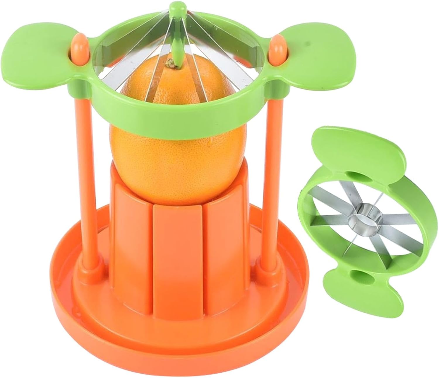 Orange Slicer - Multifunctional Fruit Tool Set For Cutting Fruit - Fruit Corer And Slicer Tool Orange Divider | Sturdy Stainless Steel Fruit Cutter, Easy To Use Orange Slicer And Wedger For Potato