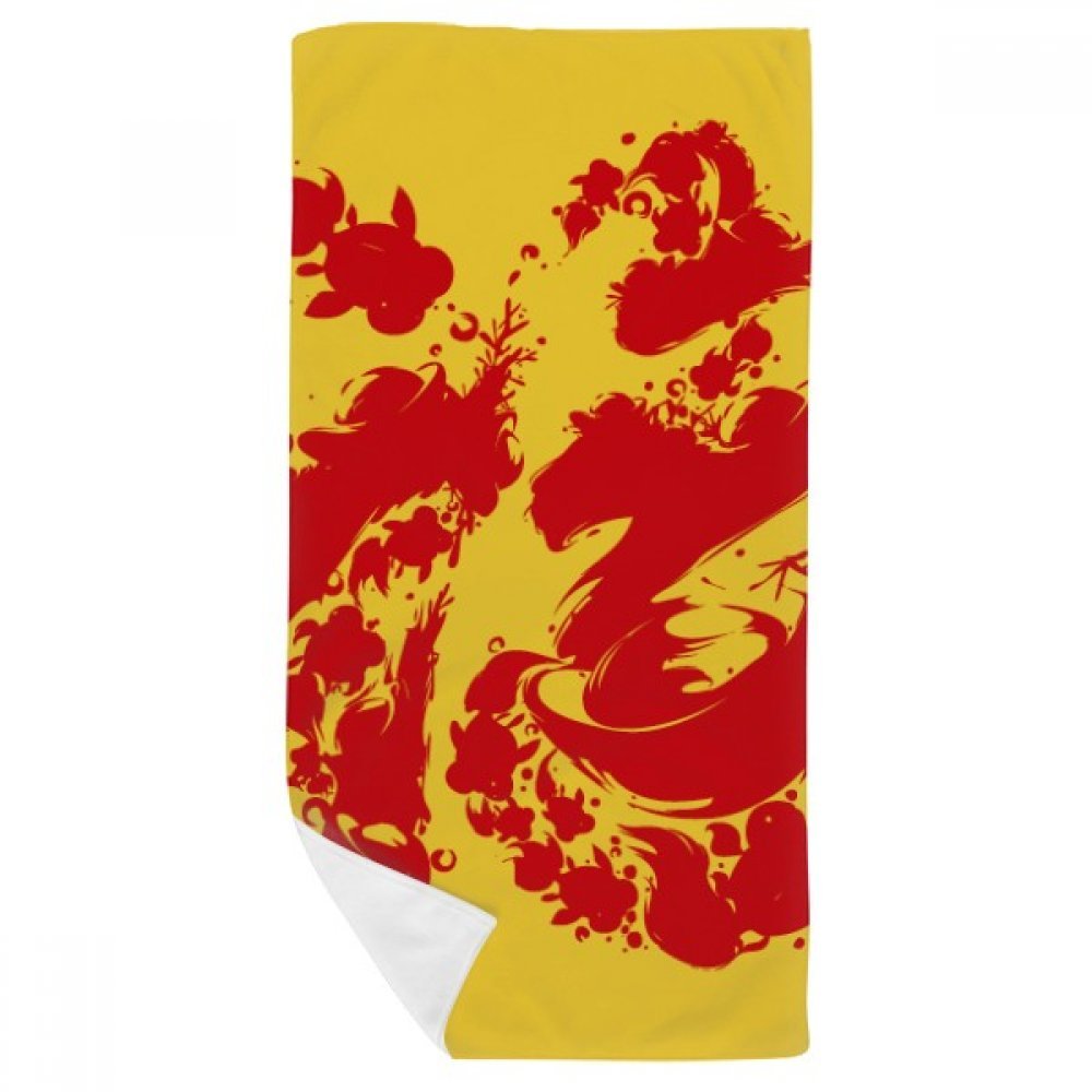 Serviette de toilette poisson rouge pour le visage et les mains 35x70cm
