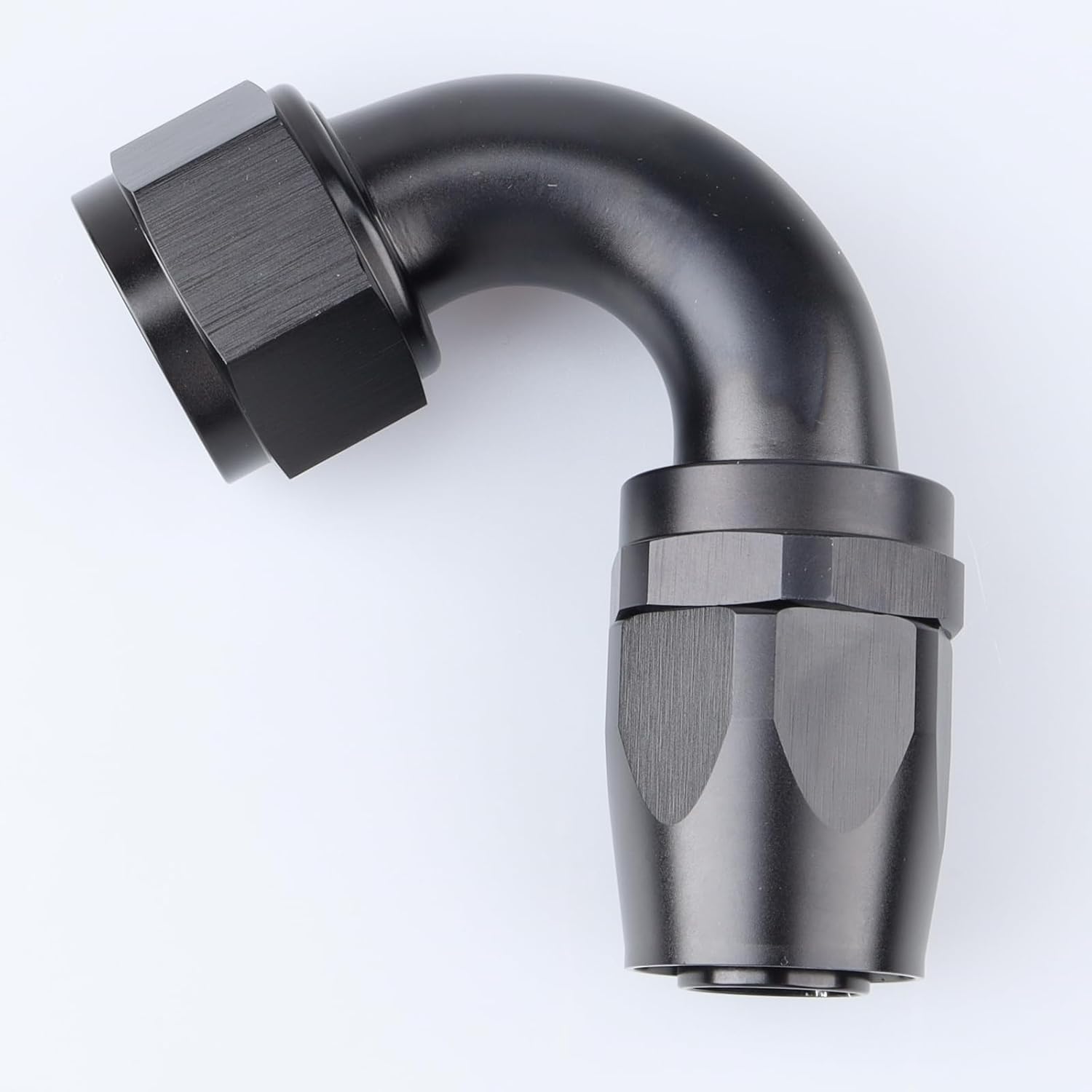 AC PERFORMANCE -16 AN 120 Degree Swivel Hose End Fitting Aluminum Black