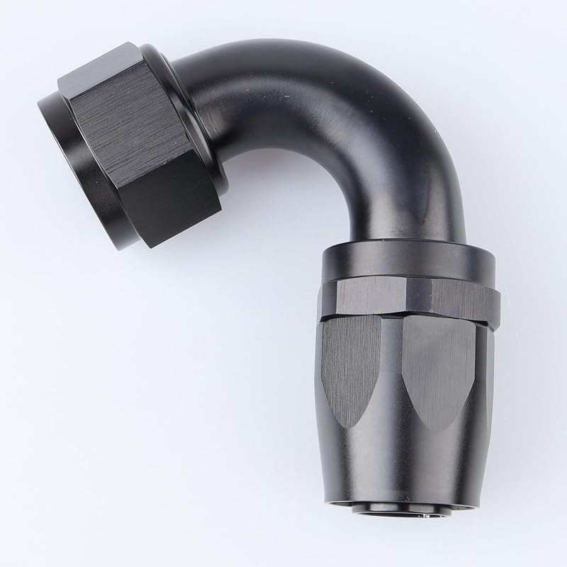 Terminal de mangueira 16AN AC PERFORMANCE com cotovelo 120° e giro 360° – Preto
