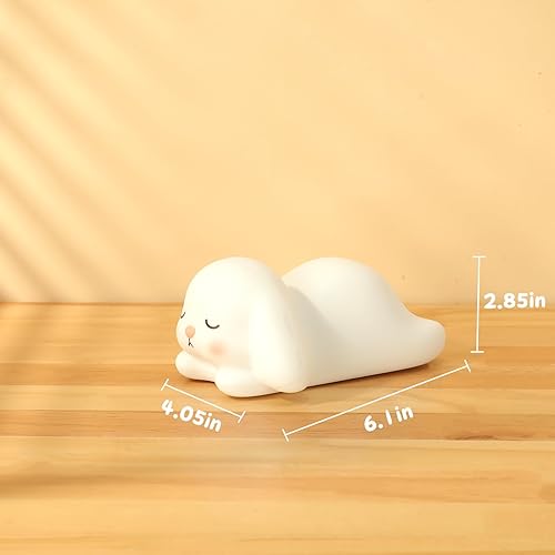 Miniatura 8 de ZKLiLi Luz nocturna para niños, bonita lámpara de conejo, 16 colores+grifo+luz nocturna de silicona para niños, luces nocturnas de conejo