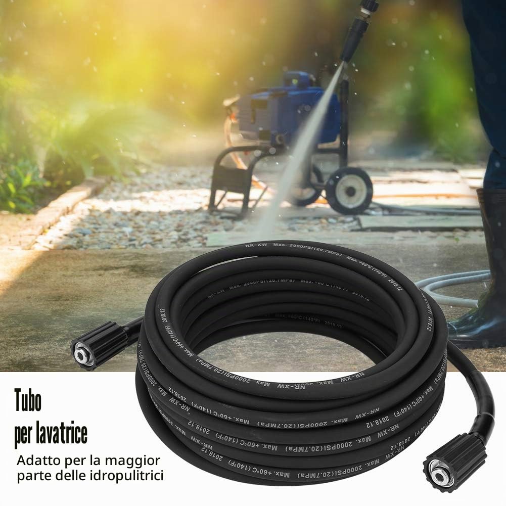 Tubo Alta Pressione Idropulitrice Tubo di Prolunga Sostitutivo per Idropulitrice Ad Alta Pressione 10 M per Pistola di Pulizia M22