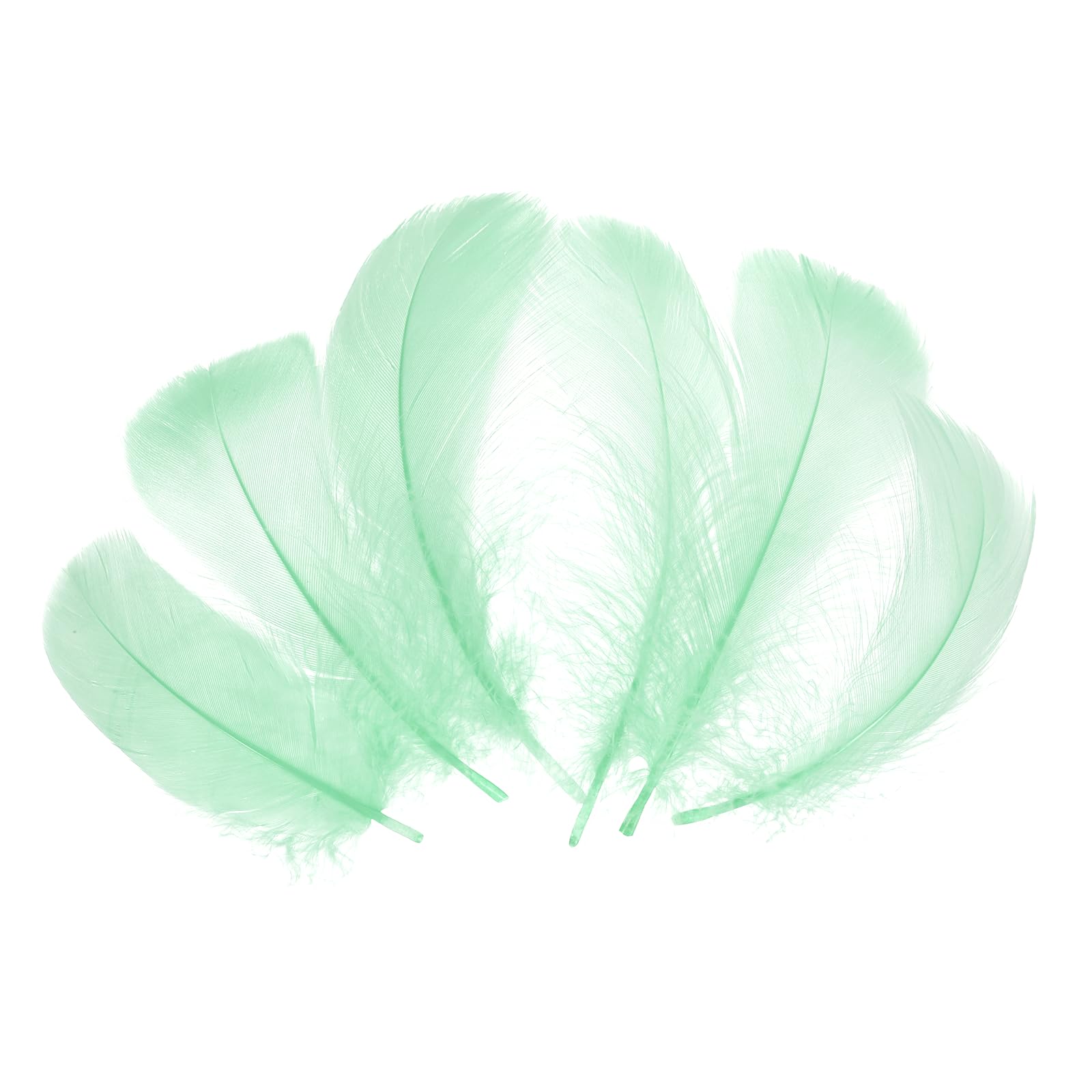 sourcing map 100Pcs Light Blue Green Craft Feathers, 3-6 Inch Colored Feathers for Crafting, Fluffy Feather Bulk for DIY Crafts, Dream Catcher Supplies, Wedding Party Decoration