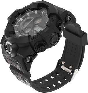MAGICLULU Men's Black Luminous Digital Wrist Watch with Waterproof Stainless Steel