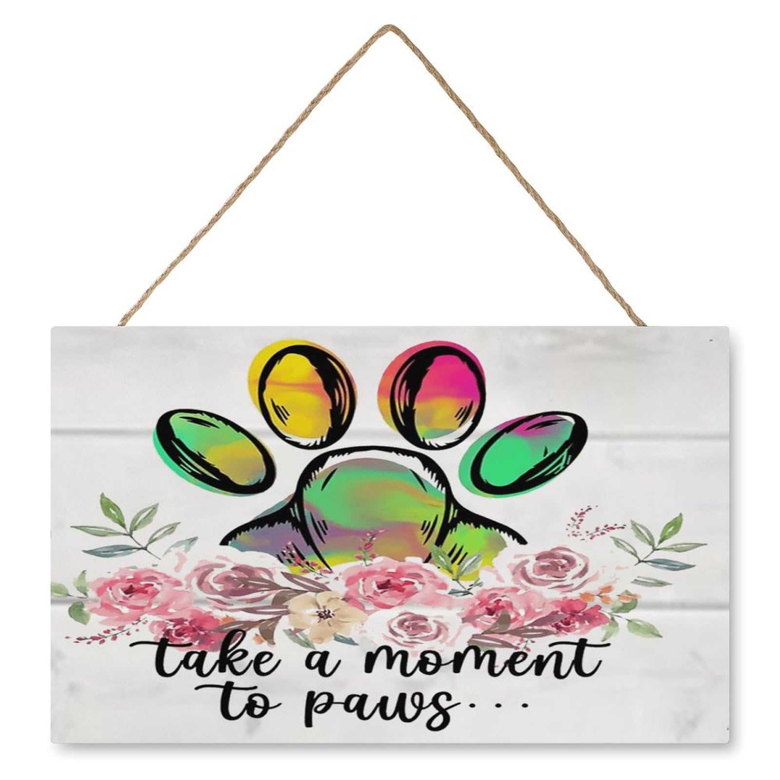 I am Kind I am Smart I am Brave Positive Affirmations Hanging Wooden Decor Door Sign Inspirational Quotes