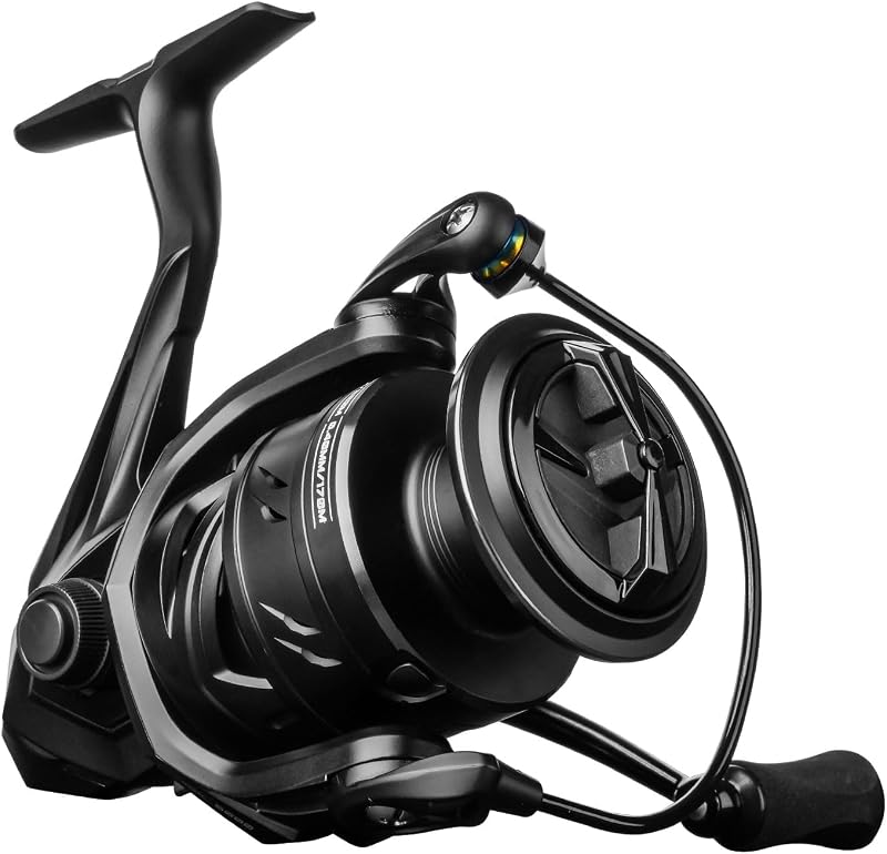 Carrete giratorio M1 de agua dulce | Carrete de pesca para lubina, trucha y panfish, rodamientos de bolas 9+1, carrete de aluminio CNC, arrastre máximo de hasta 26,5 lb