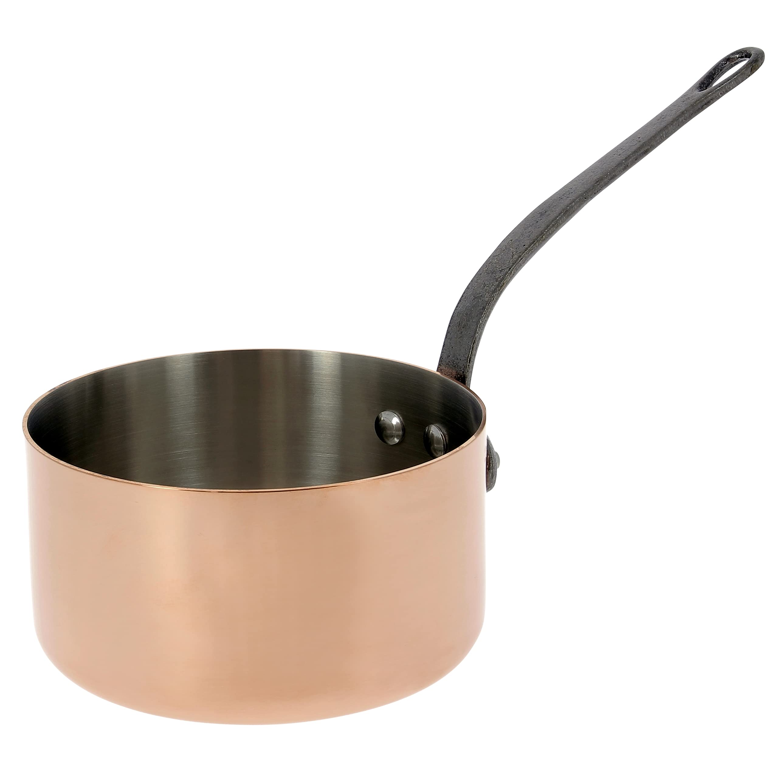 De Buyer 6460.14 Inocuivre First Class Saucepan with Cast-Iron Handle, 14 cm Diameter
