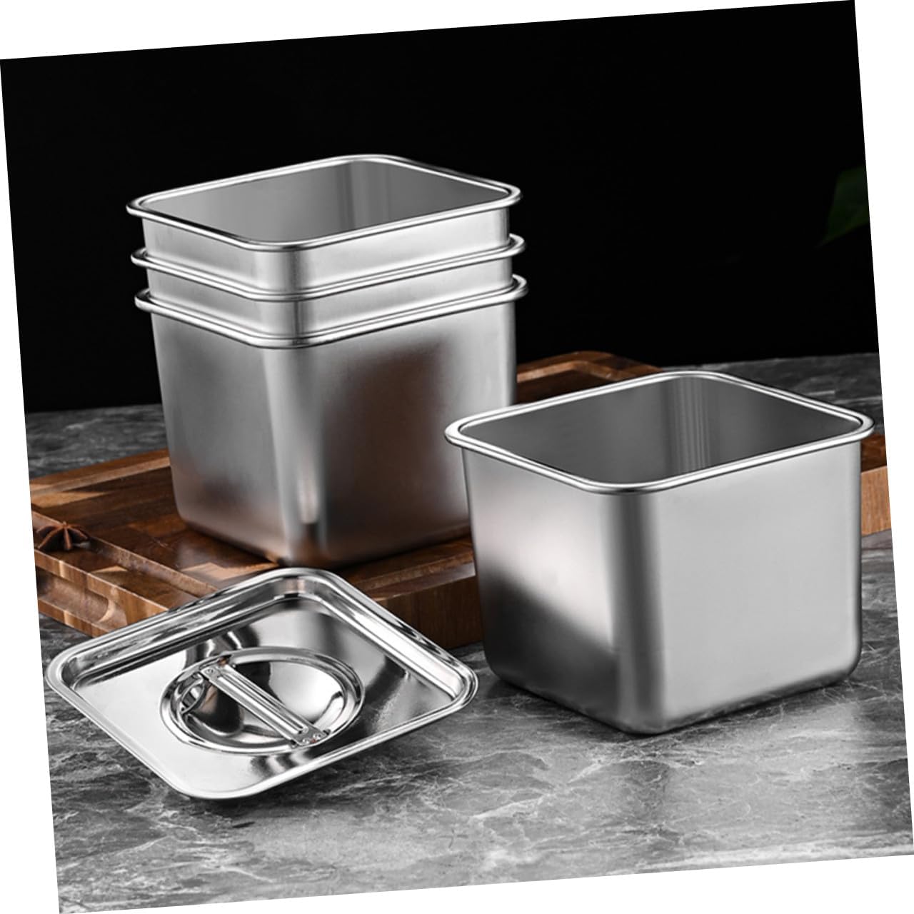 Stainless Steel Spice Jar with Lid, Large Opening Condiment Holder