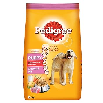 Pedigree Puppy Dry Dog Food- Chicken & Milk, 3 kg Pack