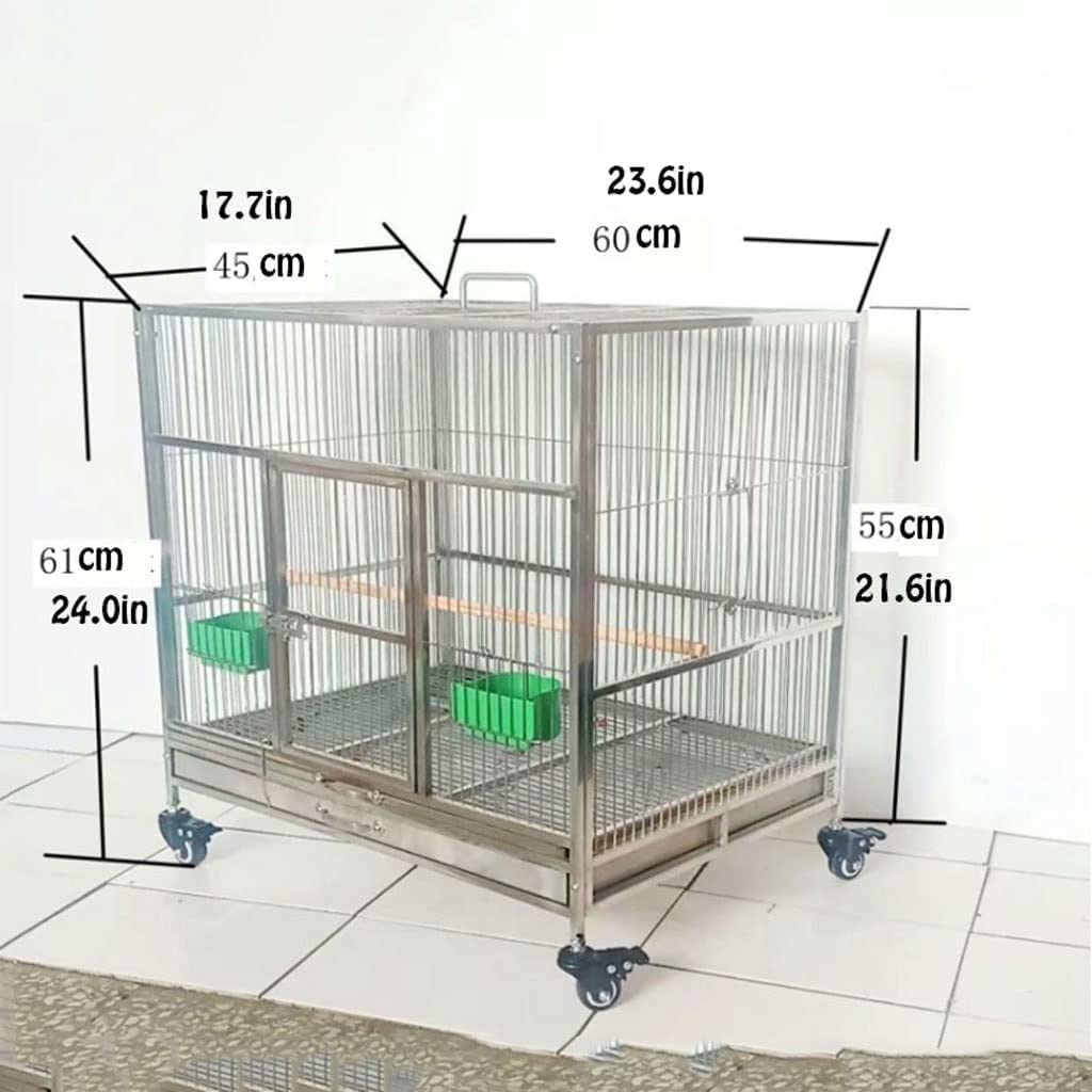 gabbia per uccelli, gabbie for uccelli Gabbia for in ferro battuto for rettangolare Trasportini for Grande gabbia for pappagalli con vassoio for resistente(Bird Cage XL)