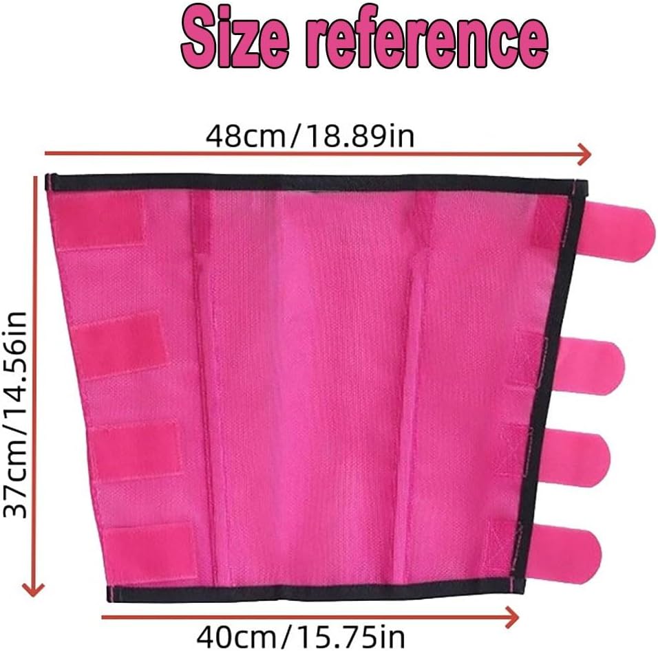 Horse Mesh Fly Boots, Fly Leg Wraps for Horses Set of 4, Pony Fly Boots Horse Care Boots, Prevent Mosquito Bites, Breathable Mesh(red)