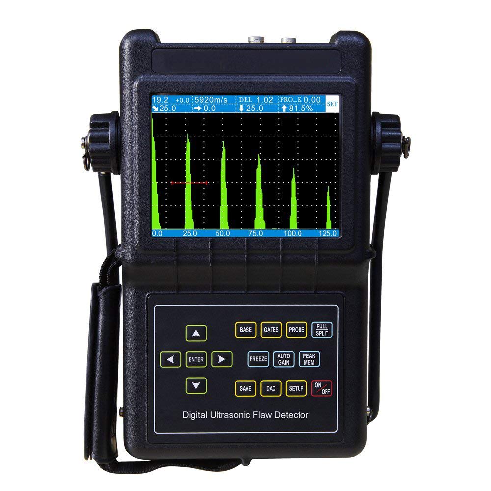 Portable Digital Ultrasonic Flaw Detector one Straight Beam Probe and one Angle Beam Probe with NDT Test Equipment Plus AVG Curve Φ Value Calculation and Distance Compensation Function
