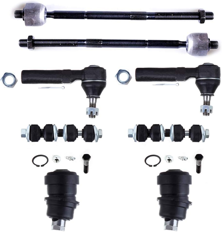 OCPTY - New 8-Piece fit for 2001-2010 PT Cruiser for Dodge Neon for Plymouth Neon-2 Sway Bar 2 Lower Ball Joint 2 Inner 2 Outer Tie Rod End