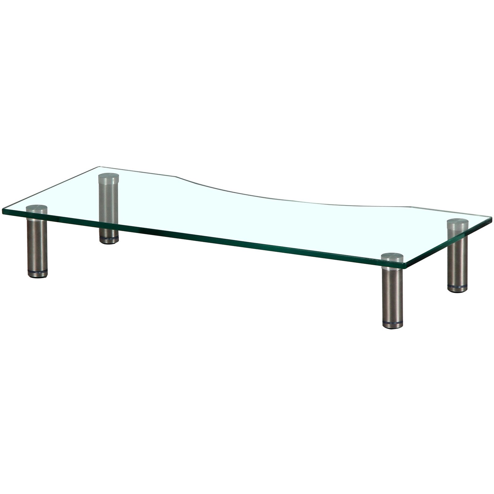 Charles Jacobs Monitor Riser Stand - 56cm Wide - Adjustable Height - Clear