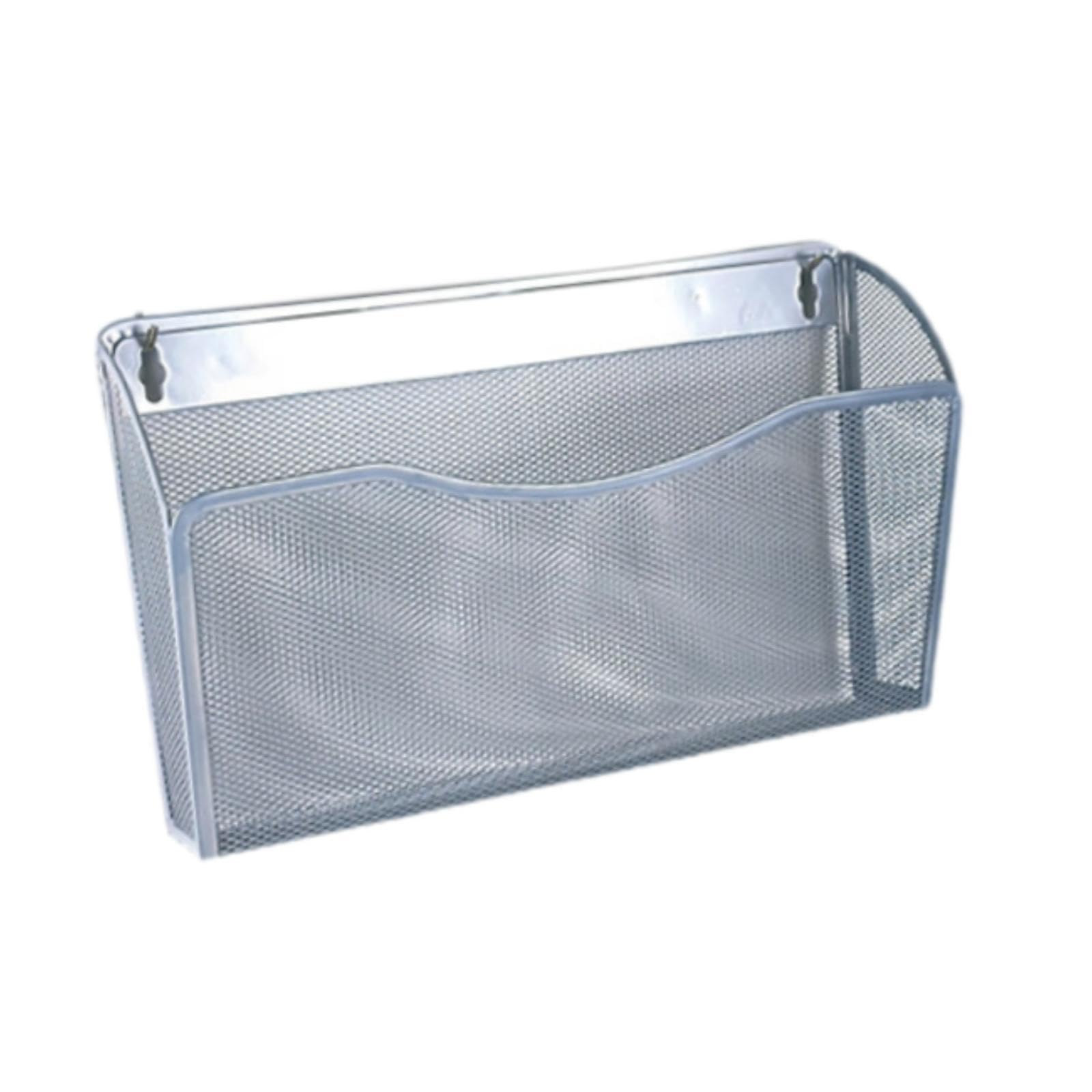bnf® Wall Mounted Mesh File Holder Rack Multifunctional Shelf Metal Magazine Rack Silver|Files & Supplies|Business & Industrial-picture-13
