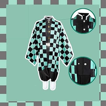 DEVOTEE Demon Slayer Nezuko Kanro Shinobu Kanao Tanjiro Kyougoku Kyojuro Agatsuma Zenitsu Cosplay Kids Costume, Kimetsu no Yaiba Kids Costume 110-150cm 43.3-59.1 inches