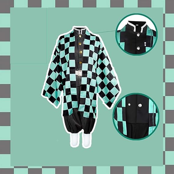 DEVOTEE Demon Slayer Nezuko Kanro Shinobu Kanao Tanjiro Kyougoku Kyojuro Agatsuma Zenitsu Cosplay Kids Costume, Kimetsu no Yaiba Kids Costume 110-150cm 43.3-59.1 inches