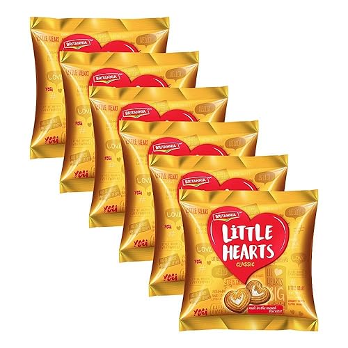 Britannia Little Hearts Galletas de 26 onzas 265oz  Galletas suaves y deliciosas  Galletas favoritas de los niños  Adecuado para vegetarianos