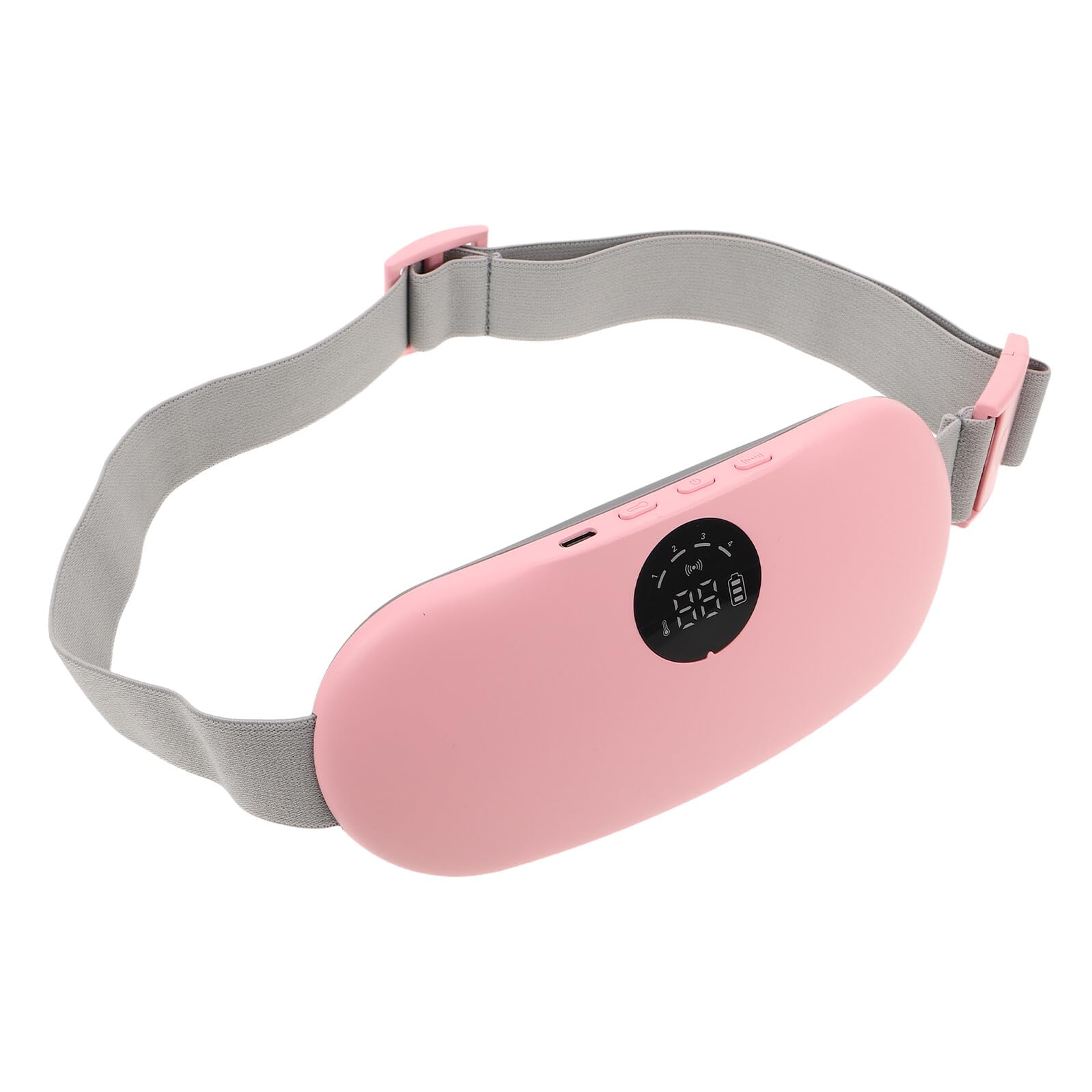 Cinturón Térmico Eléctrico para Menstruación con Masaje Ajustable Almohadilla Térmica para Vientre y Cintura Calentador Portátil Recargable para Alivio de Calambres Menstruales