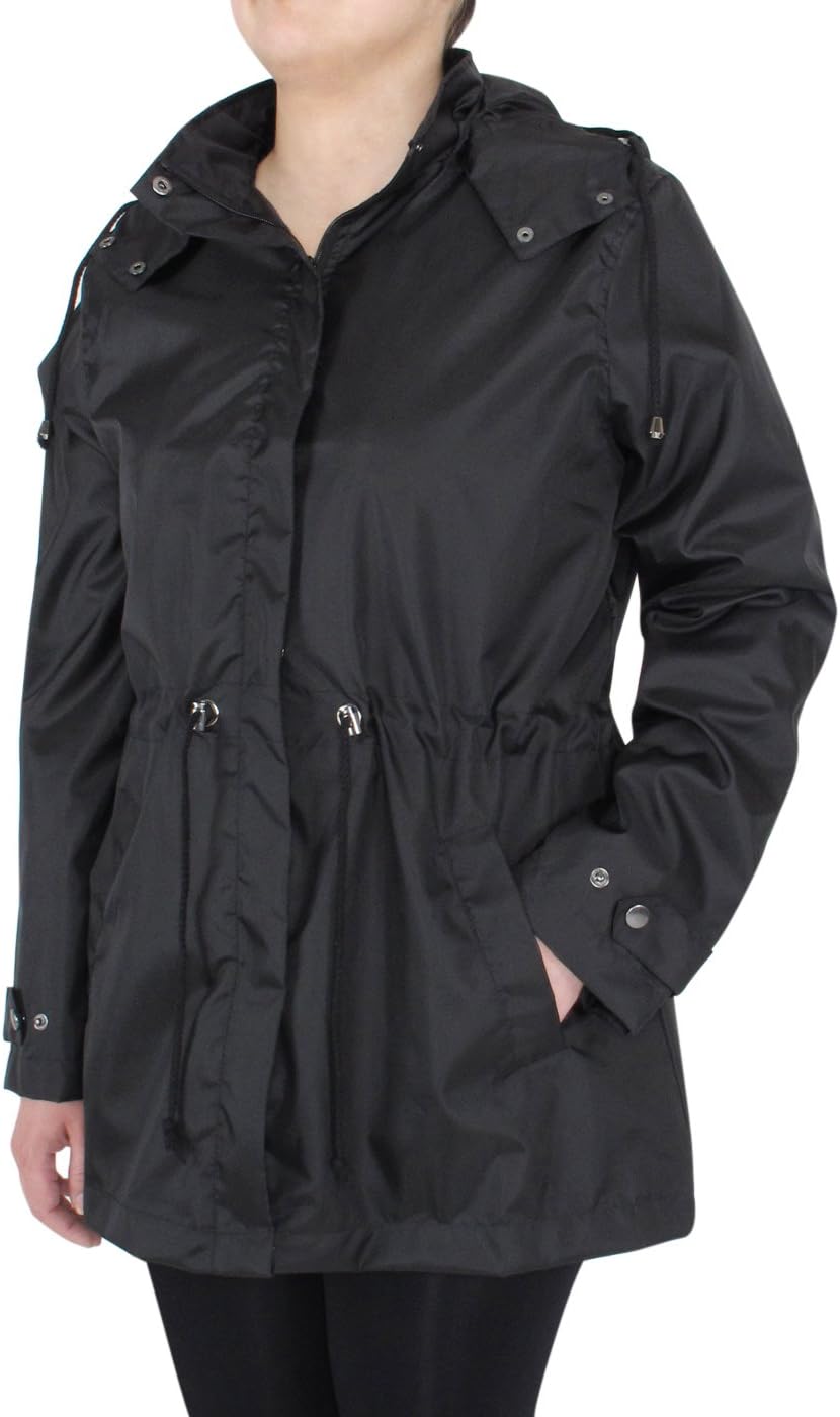 Amazon.com: Capelli New York Ladies Solid Rain Slicker with Cinched ...