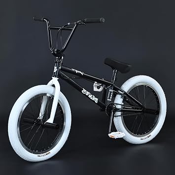 20 Inch BMX Bicycle Biketrial, Street Freestyle BMX Bikes-360° Rotating Handlebar, High Carbon Steel Body-Freestyle BMX Adult Kids Beginner Level to Advanced Riders, Professional Grade Stunt
