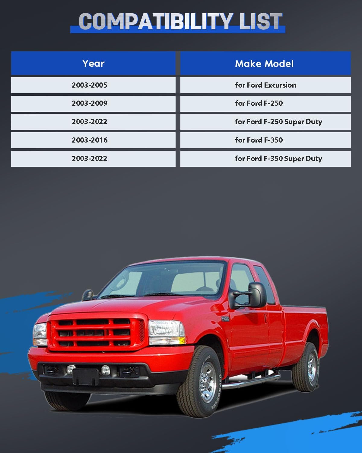 ECCPP 4PCS 8x170 to 8x180 Wheel Adapters Conversion 2 inch 8 Lug 14x1.5 125mm hub for ford F-350 2003-2009 2011-2016| for F-350 Super Duty 2003-2022