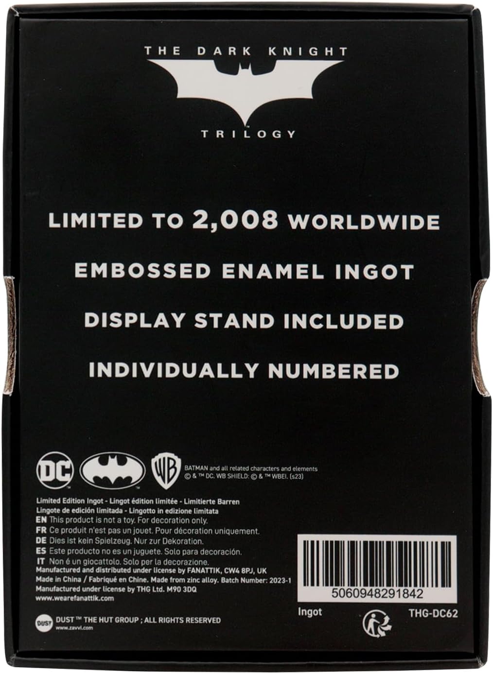 DC The Dark Knight Trilogy - Limited Edition Ingot - Joker Calling Card