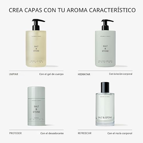 Miniatura 8 de SALT & STONE Desodorante sin aluminio Protección extra fuerte de 48 horas para mujeres y hombres Fabricado con extractos de algas marinas