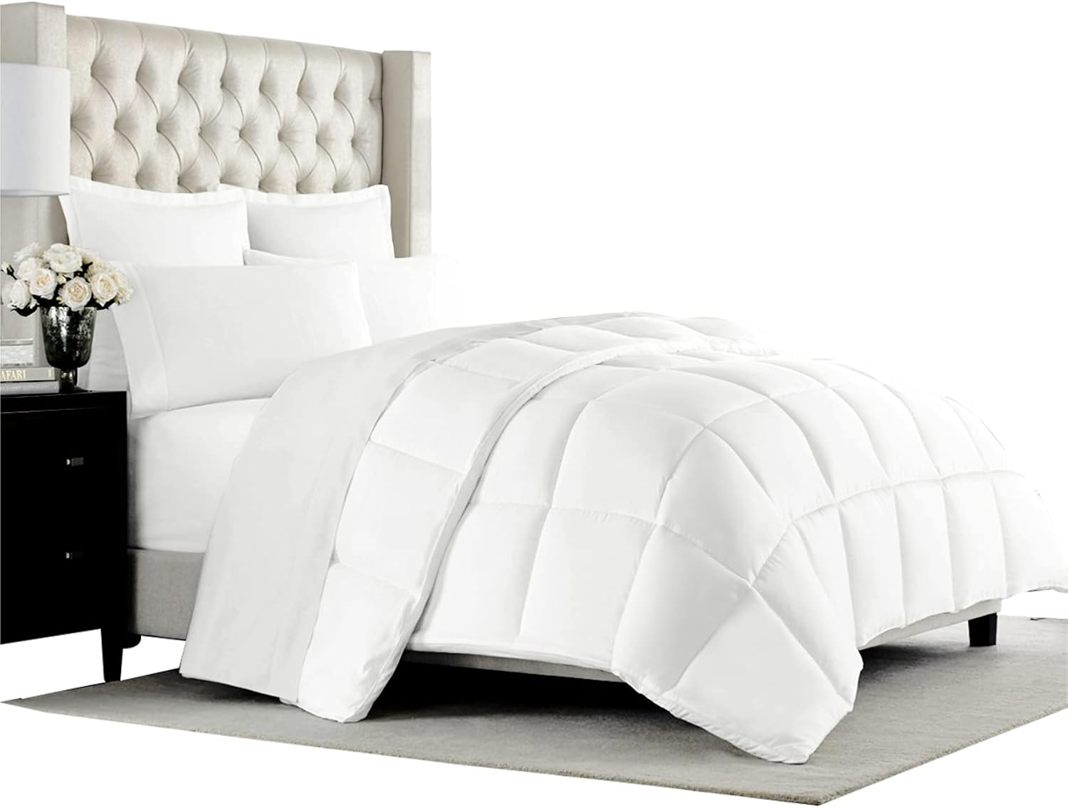 Certified 100% Organic Cotton Down Alternative Comforter White, Ultimate King (120" X 120")