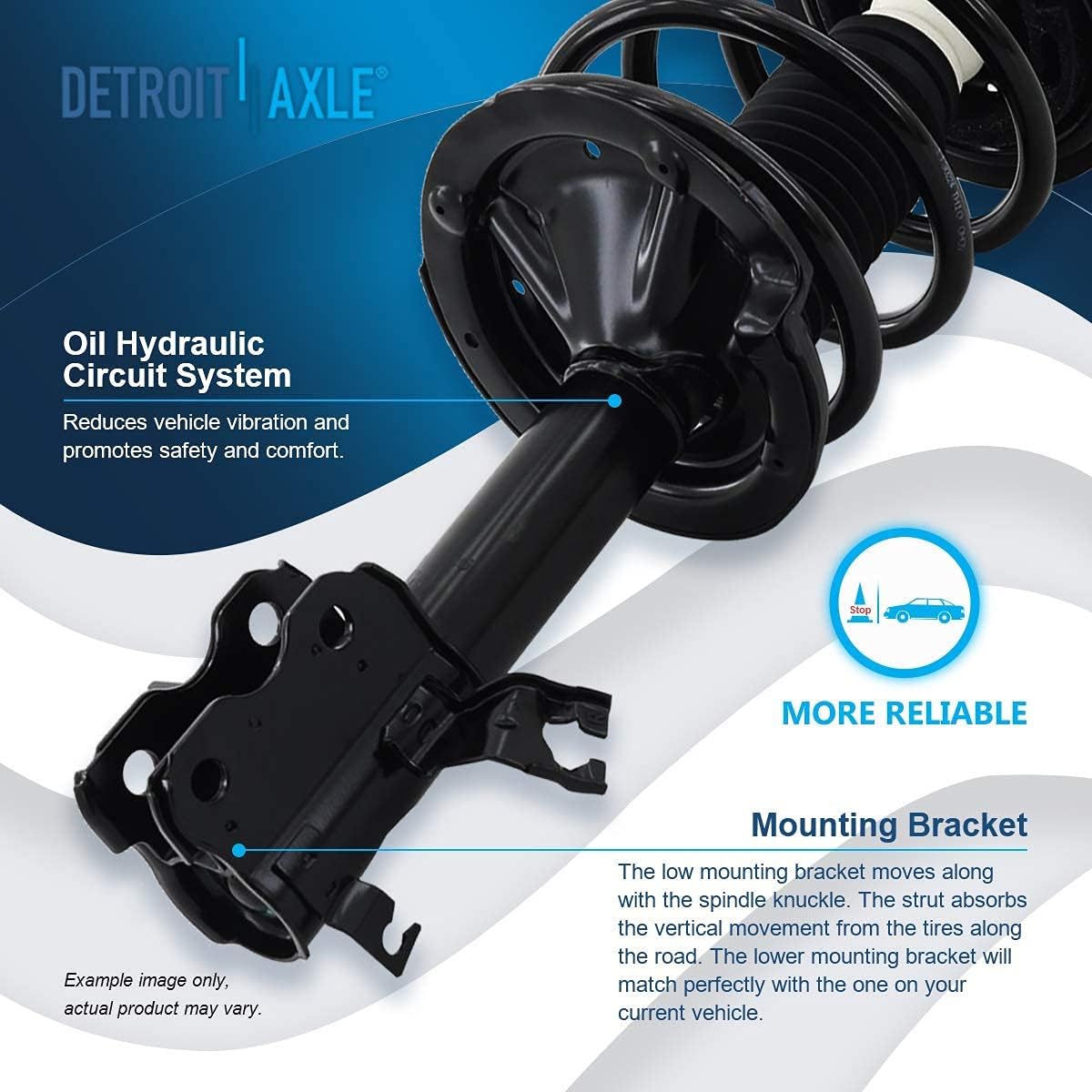 Detroit Axle - V6 Front Left Strut for 2002-2006 Nissan Altima 2003 2004 2005 Driver Side Strut & Spring Assembly Replacement