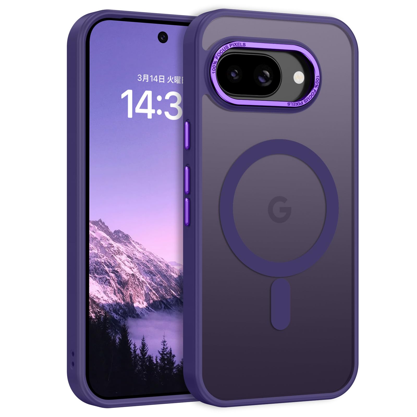Amazon.co.jp: VENINGO Google Pixel 9a専用ケース パープル 半透明