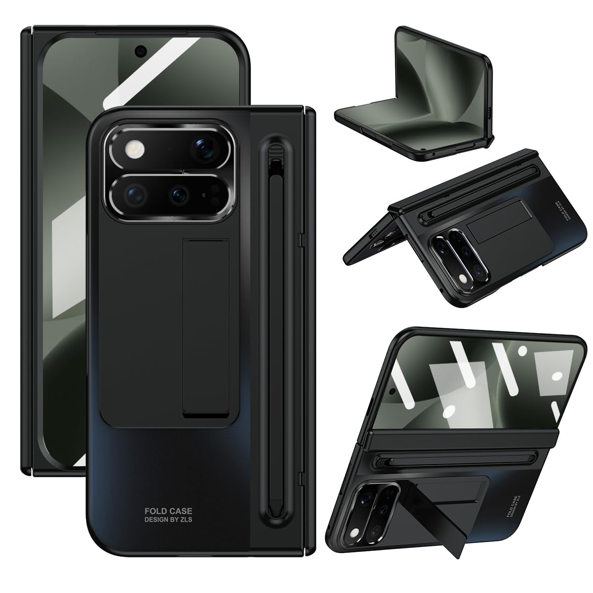 Coque Google Pixel 11 Pro Fold charnière étui rigide noir PC antichoc stylet - 8