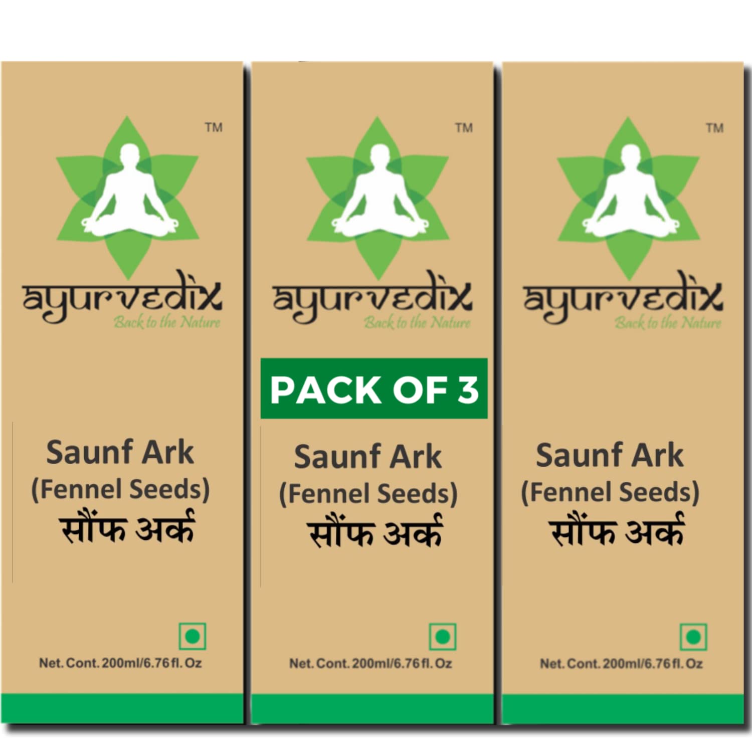 Ayurvedix Saunf Ark | Includes Fennel Seeds Removes Bad Breath, Maintains Healthy Cholesterol Levels | 200 ML x Pack of 3 (B09HXT4CZY) Amazon Price History, Amazon Price Tracker