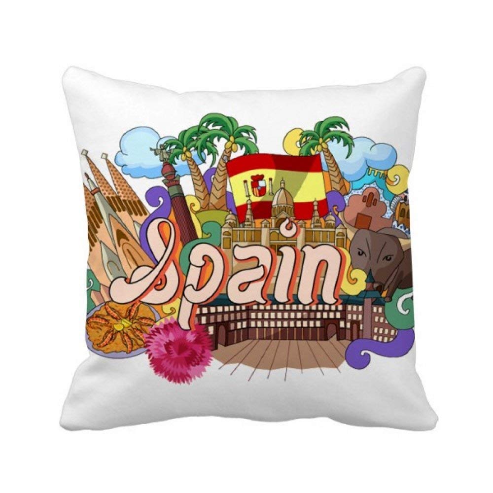Housse de coussin carrée Prado motif graffiti pour relooker un canapé usé