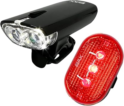 PAX Bike Lights, Super Bright LED Light Set, Bicycle Front Light and Rear Light, Water Resistant, Multi Light Mode, Easy to Install for Mountain Bike, Road Bike and Others