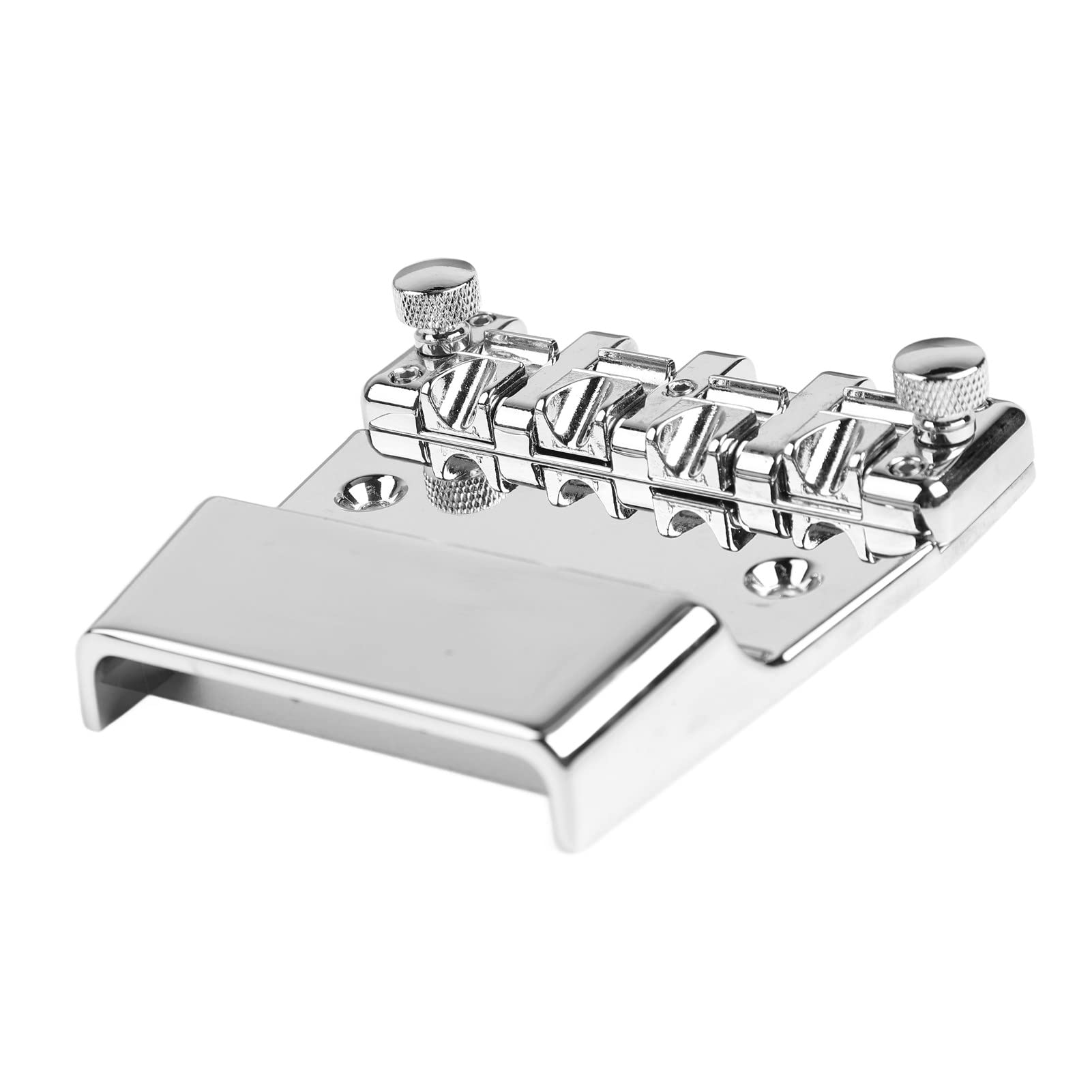 Puente de guitarra de 4 cuerdas, puente de guitarra eléctrica, puente de bajo de metal con llave y tornillos, construcción de metal sintético de primera calidad para mayor (GA1030)