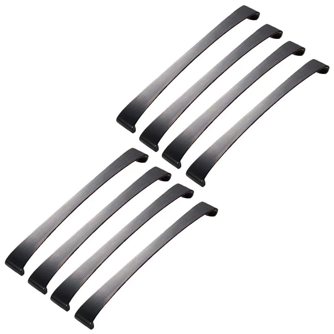 NLQCSXWEP Zinc Alloy Cabinet Bow Handle, 8 Pcs Black Red Zinc Alloy Cabinet Drawer Pull Handles with Hole Distances 96-192mm(Hole Distance:192mm)