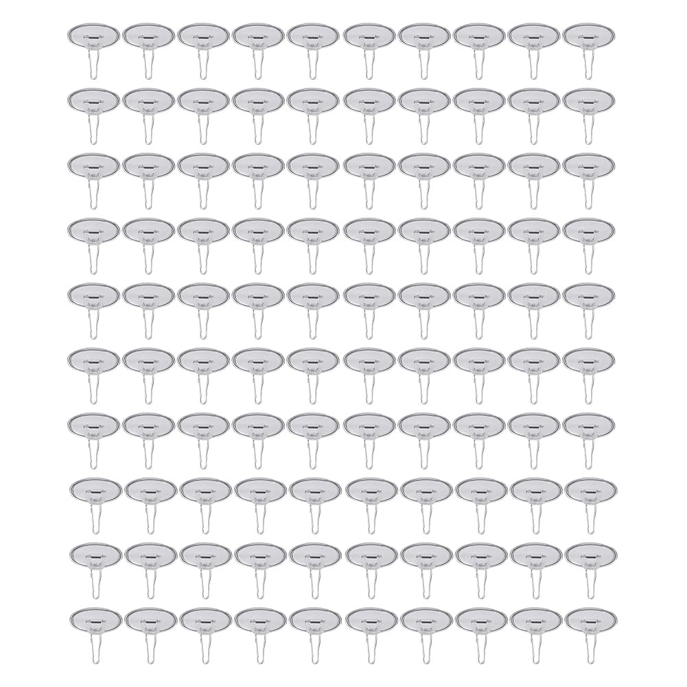 Vjsujehgy 100Pack Ceiling Hooks Adhesive Removable Wall Hanger, 2cm Disc Sticky Ceiling Hooks for Festival Wedding Christmas Decor