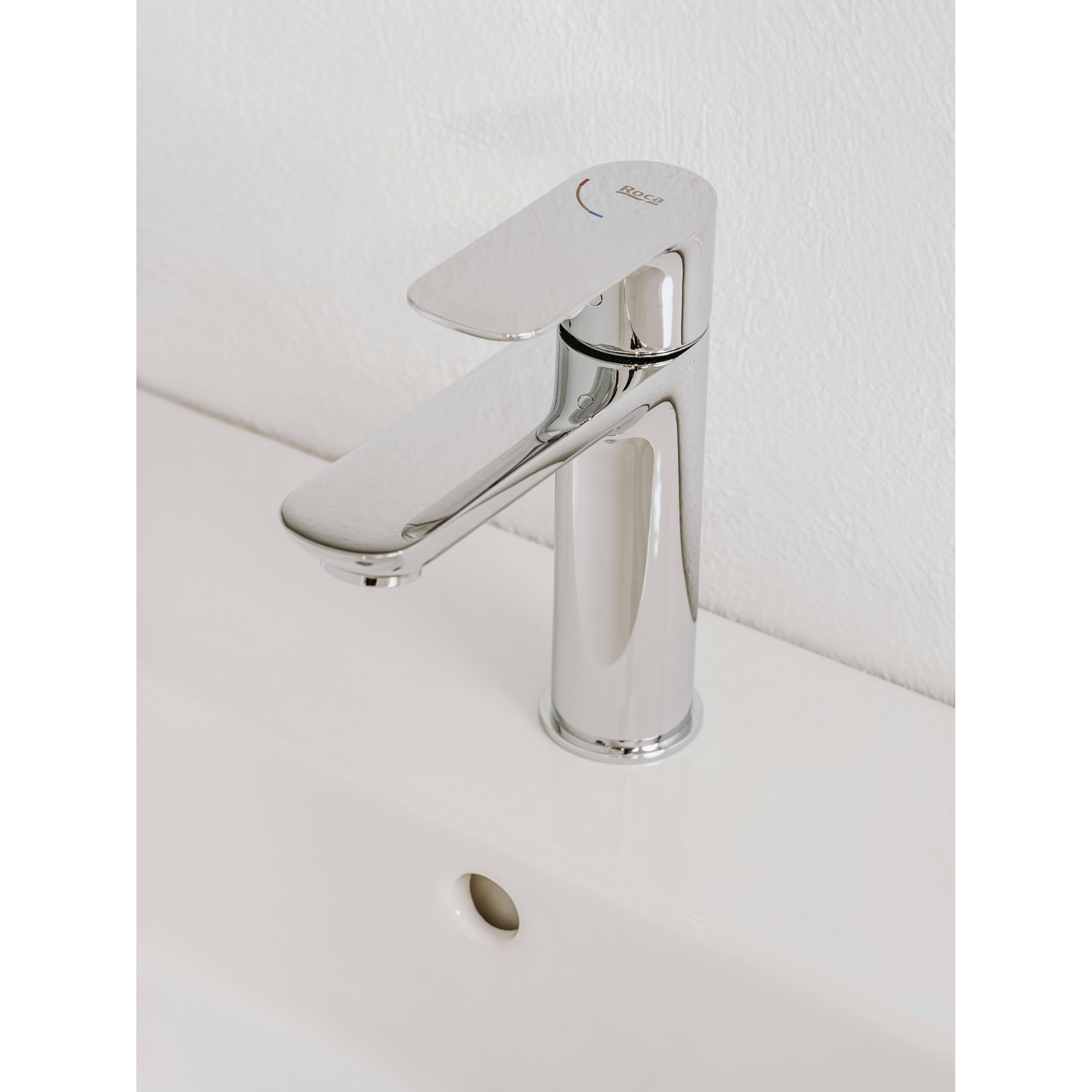 Roca A5A306EC00 Mezclador Lavabo, Desagüe Automatico, Coleccion Cala, Cromo