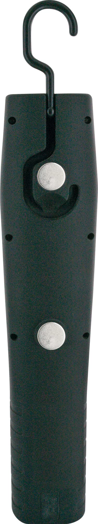 SCHWAIGER -FL1100 531- Lampa robocza | 2w1 | lampa wielofunkcyjna | LED | 3 W | światło główne i czołowe | ze stacją ładowania | uchwyt magnetyczny + rozkładany hak do zawieszania | czarny, żółty