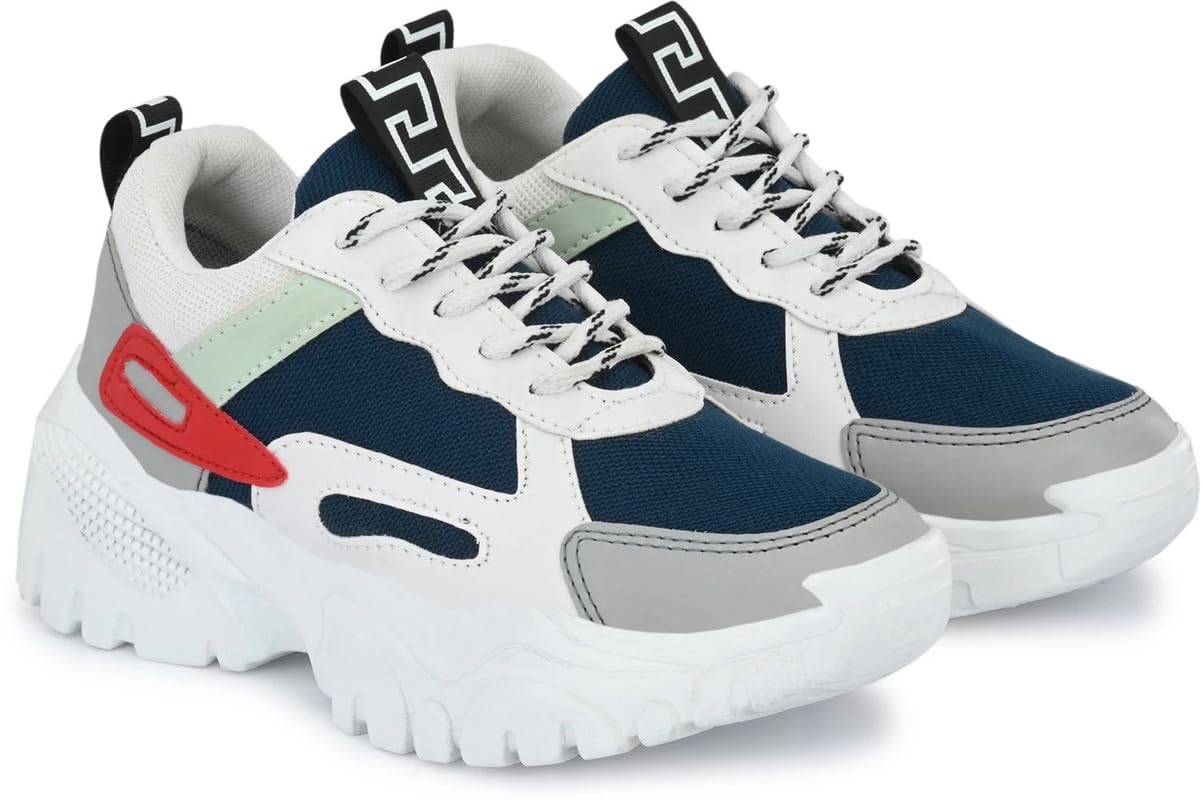 GULLAN Womenss High Top Casual Chunky Fashion Sneakers,Dancing Shoes |Synthetic |Blue-5 (B0CGRYWVJQ) Amazon Price History, Amazon Price Tracker