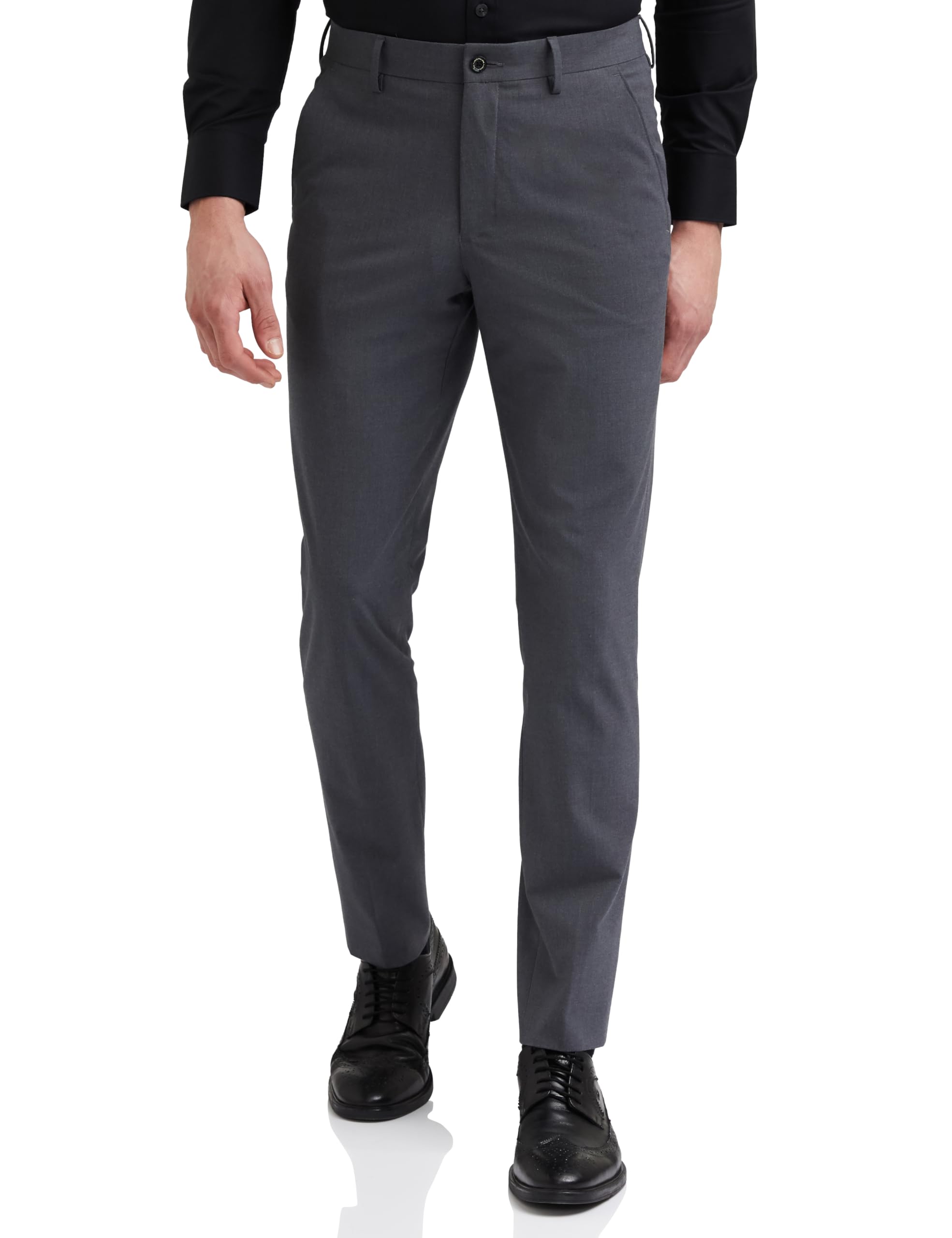 louis philippe Men's Slim Fit Mid Rise Pants-picture-37