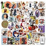 61pcs Ratatouille Aesthetics Cartoon Waterproof Vinyl Stickers for Water Bottles Laptop Suitcase for Birthday Party Supplies Halloween Decoration Favors