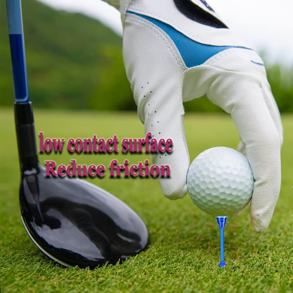 review ENHUA GOLF Plastic Tees,3 1/4 Inch Long,Frictionless Step Golf Tee Bulk,Small Cup,Durable Reusable and Unbreakable