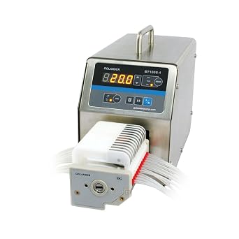 BT100S-1 Basic Variable Speed Peristaltic Pump with Pump Head DG10-12 10 Rollers, 12 Channels, Flow Rate 0.0001120 mL/min