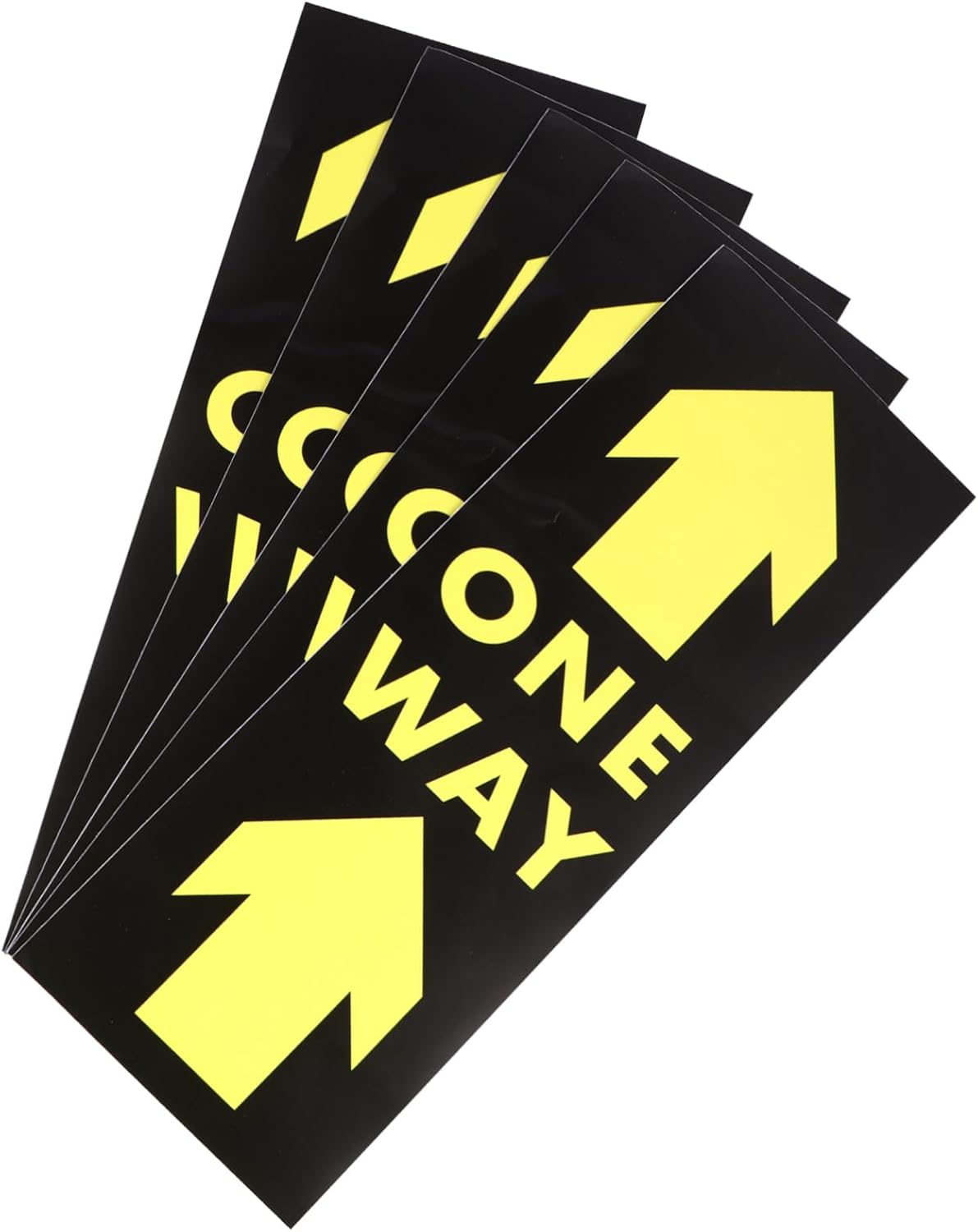 5pcs One Way Social Distance Floor Stickers Adhesive Warning Markers for Public Safety Material Indoor Use Reminder to Maintain Distance