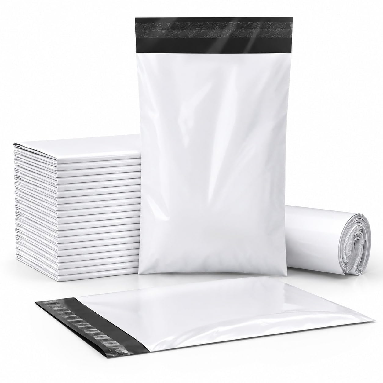 Novo Baby 100-Pack Diaper Disposal Bags – 6" x 8" Plastic Bags for Adult Diaper Disposal, Featuring Self-Adhesive Strips for Odor Control, Waterproof & Leak-Proof Design – Ideal for Elderly Nappy Care at Home or Travel-image-2