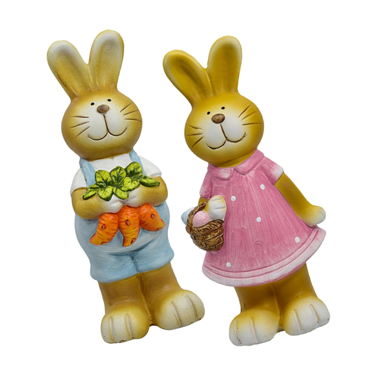 VOSAREA 2pièces Statue De Lapin De Jardin Figurine De Lapin pour Décoration Intérieure Et Extérieure Ornements Créatifs