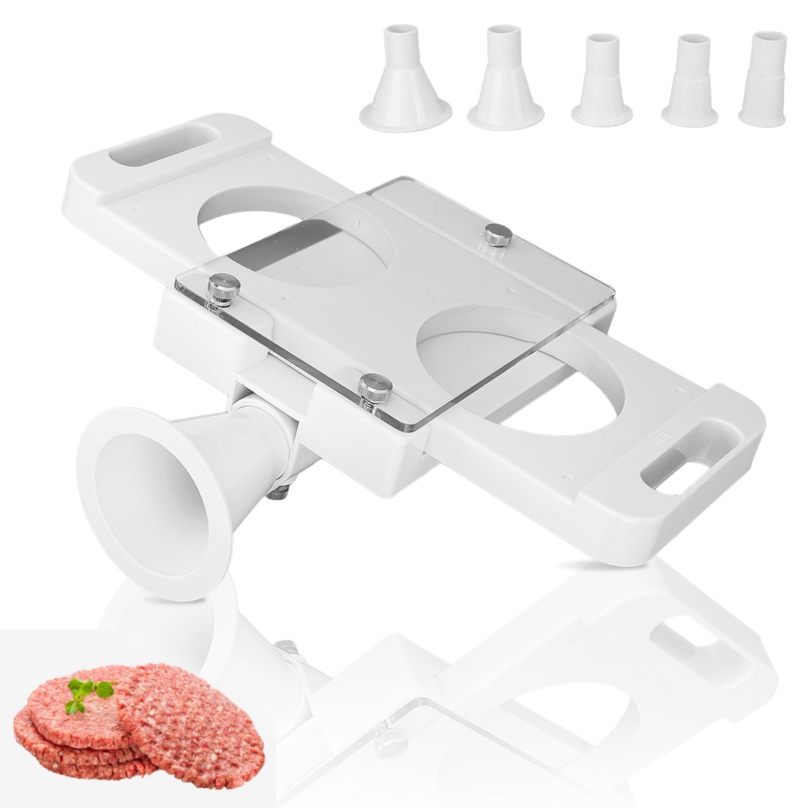 Máquina Para Prensar Hamburguesas, Prensa Para Hamburguesas, Prensa Para Carne Para Dar Forma Fácilmente A Las Hamburguesas Con 5 Tubos Adaptadores Prensa Casera Para Hacer Hamburguesas