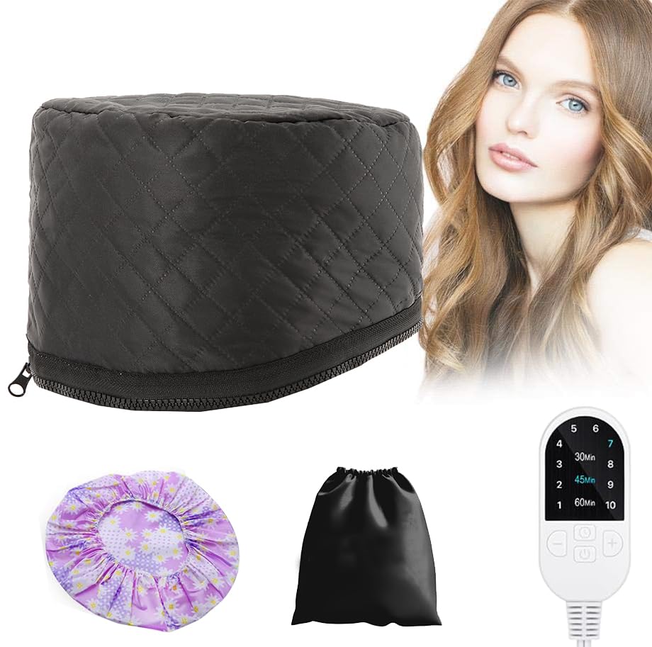 Gorro térmico para acondicionamiento profundo, vaporizador de cabello, calefacción, cuidado térmico, tratamiento eléctrico del cuero cabelludo,